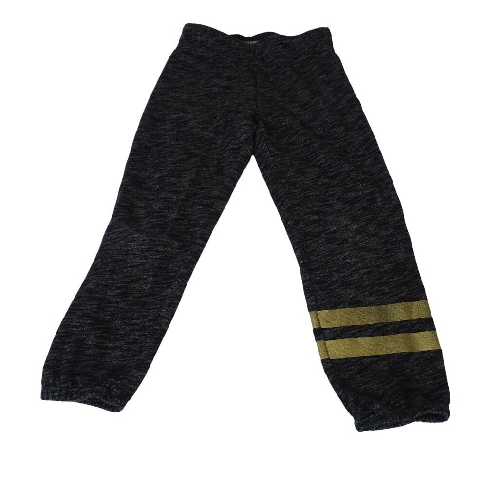 Danskin Now Girls Size XS 4 5 Sweatpants Jogger Black Gold Stripe